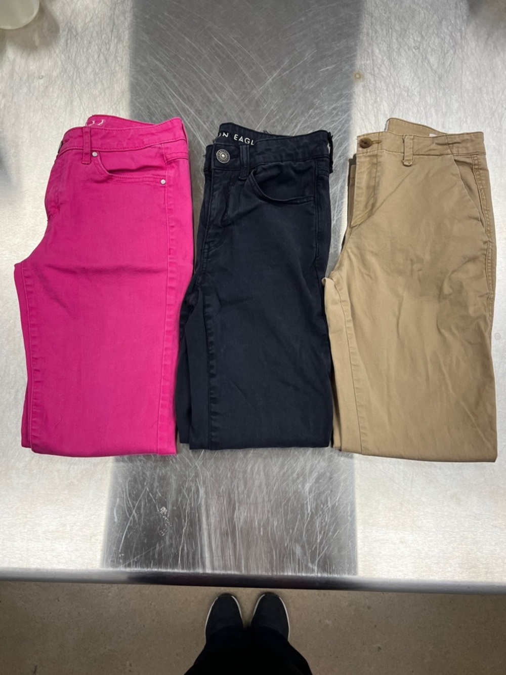 Junior Girl Dressier Pant Lot, Pink Elle, Navy AE and Khaki Gap- all fit same